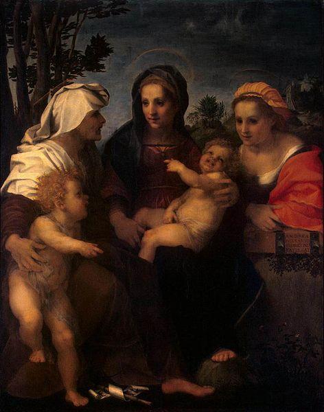 Andrea del Sarto Elisabeth and John the Baptist oil painting picture